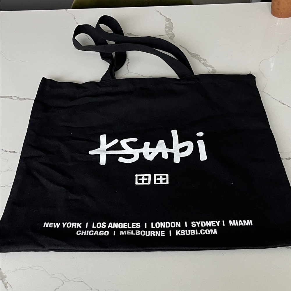Ksubi Black and White Logo Tote